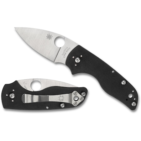 Spyderco 2024 Spyderco Lil' Native, G-10 Black, Plain Slip Joint Lock, Reveal 7 SPY-C230NLGP